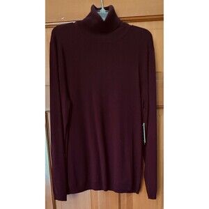 GRACE Maroon Turtle Neck Pullover Sweater size Large New NWT